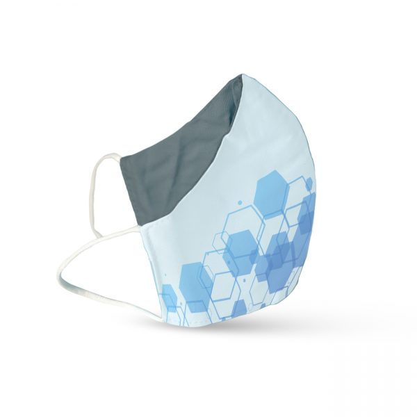 Hexagon Fabric Face Mask For Adults