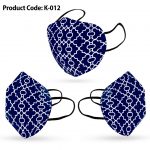 Blue Printed Face Mask For Adults