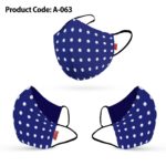 Blue Fabric Face Mask For Adults